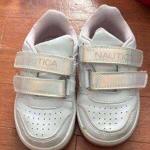 Nautica Kids White Velcro Sneakers